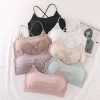 Best-selling 185 hollowed-out beauty back wrap, strapless strap, seamless backless women's strapless sports bra, threaded base vest Specification image